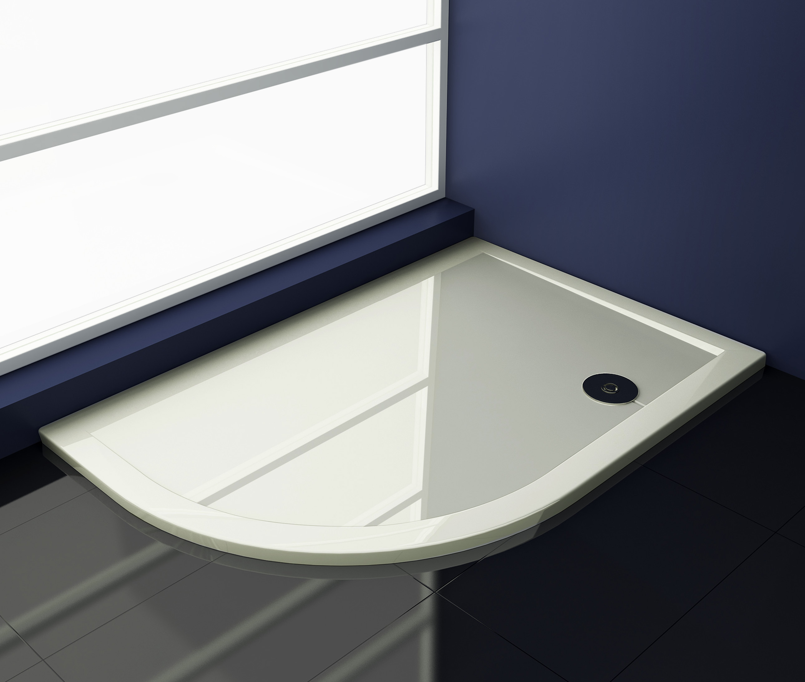 Offset Quadrant Shower Enclosure and Tray Corner Cubicle Glass Screen